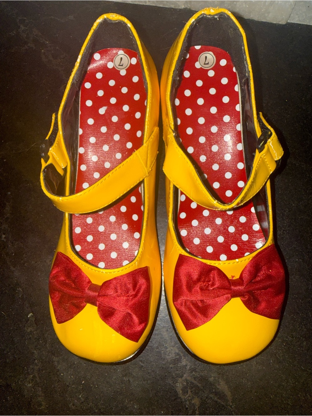 Disney Minnie-Inspired Yellow Mary Jane Flats 🎀✨ | size 7